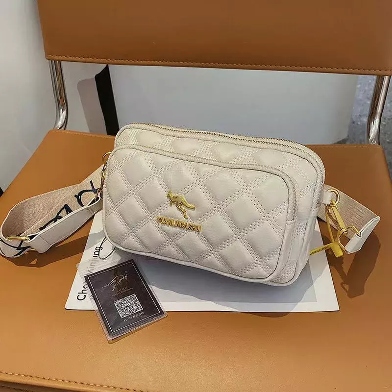 2023 Small Lingge Women's Bag New Trend Ins Small Fragrant Style Shoulder Bag Niche Handbag Three-layer Casual Crossbody Bag