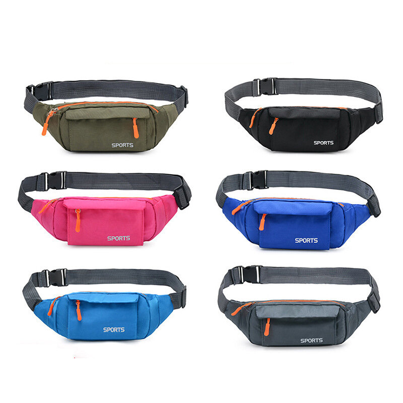 Fashion Men's Multicolor Waist Packs Waterproof Running Bag Outdoor Sports Belt Bag Riding Mobile Phone Fanny Pack Gym Bags