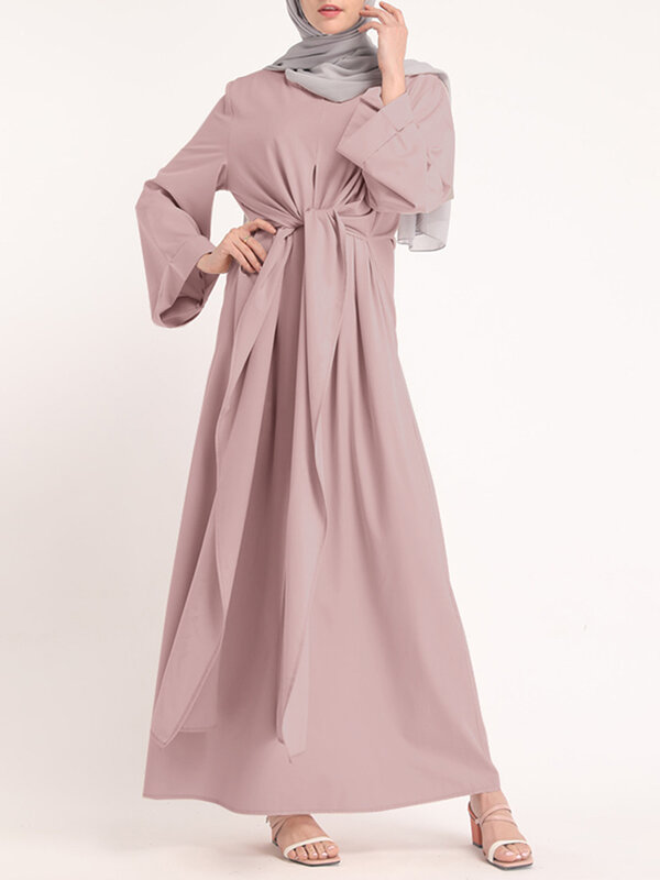 ZANZEA Muslimischen Kleider Eid Mubarak Kaftan Dubai Abaya Türkei Mode Hijab Kleid Islam Kleidung Maxi Sommerkleid Für Frauen Vestidos