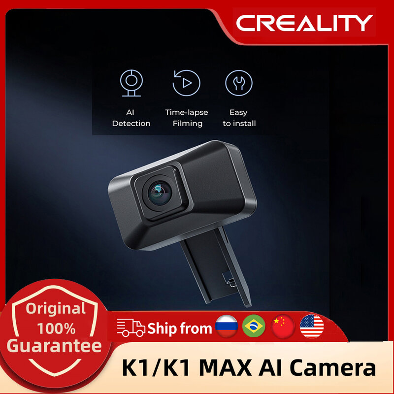 Câmera Creality K1 AI Detecção de AI Filmagem com lapso de tempo para impressora 3D K1/ K1 Max Acessos