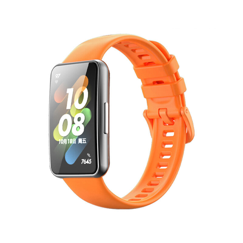 Ремешок сменный силиконовый для наручных часов Huawei Band 7, спортивный регулируемый браслет для Huawei Band 7