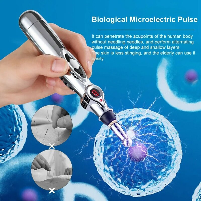 Electronic Acupuncture Pen Point Probe Pen Energy Along Meridians Accupunture Massage Pen Puncture Needle Physical Therapy Tools