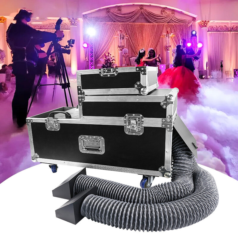 آلة الضباب منخفضة الكذب 5000 واط آلة دخان الماء تأثير المعدات أداء حفل زفاف ktv مرحلة آلة ضباب الماء مزدوجة