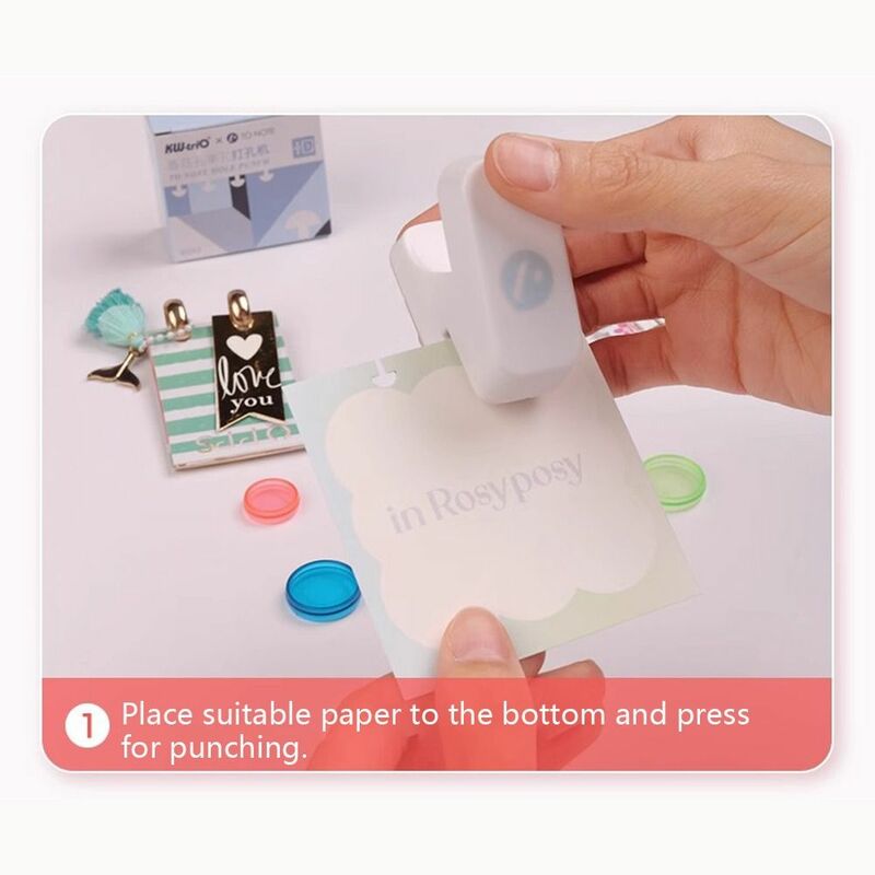Creative Mushroom Hole Puncher Disc Ring Binding Cutter T-type Loose-leaf Hole Puncher Students Gift School Office Supplies