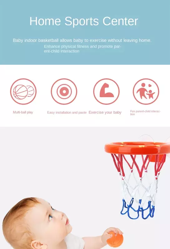Детская игрушка для ванны, Детская баскетбольная стойка для баскетбола для воды, искусственное кольцо для ванной с 3 шариками, детское развлечение в воде