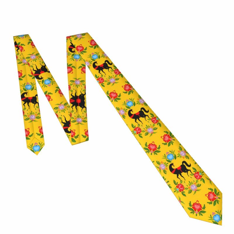 Классический галстук для мужчин, шелковые мужские галстуки для свадебной вечеринки, деловой галстук, повседневный галстук с рисунком лошадей и цветов