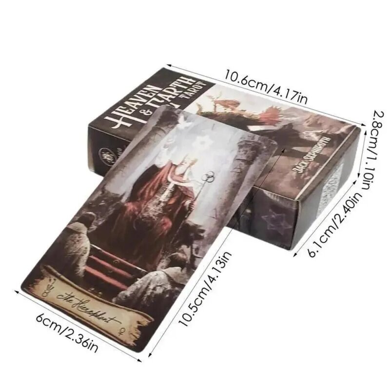 10.3*6cm Tarot Deck Heaven Earth Tarot Cards 78 Pcs Cards