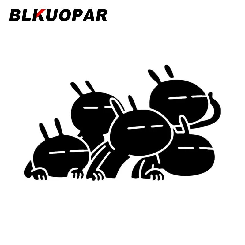 BLKUOPAR-pegatinas de conejo de dibujos animados para coche, calcomanía Kawaii, parachoques impermeable, tapa de tanque de combustible de motocicleta, Protector de puerta de coche