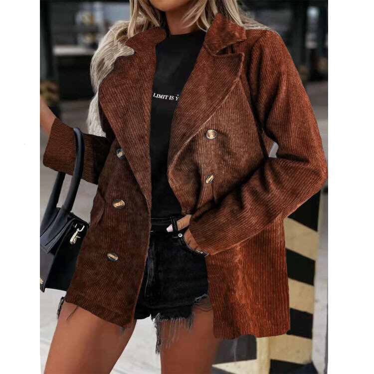 Spring Autumn Solid Women's Suit Jacket Coat Top Female and Lady Casual Office Long Sleeve Coats