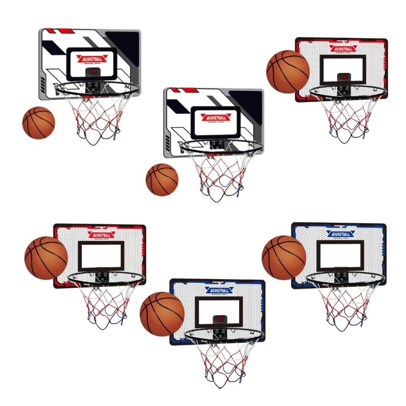 キッズバスケットボールフープアーケードゲーム全年齢向け子供のおもちゃスポーツゲームアーケードゲーム競技用ドア&壁用H37A