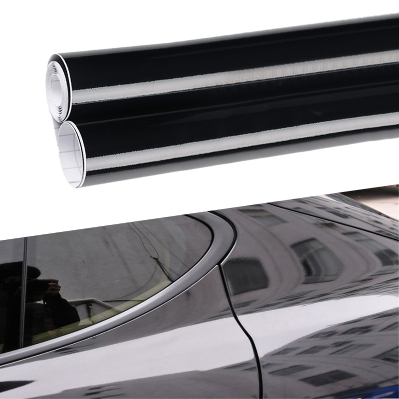 Gloss Black Film Car Body Vinyl Wrap Decals Self Adhesive Sticker  Motorcycles Bike Auto Skin Color Changing Films 150*50cm