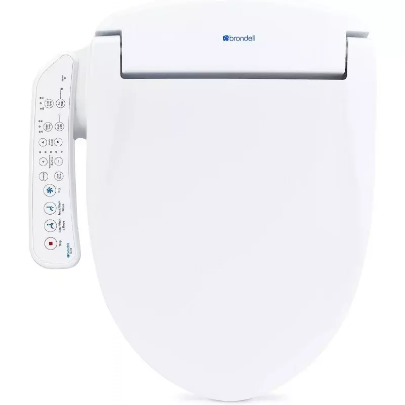 Siège de toilette bidet électrique Brondell SE400-EW Swash SE400 avec siège métropolitain, buse oscillante en acier inoxydable, sécheur d'air chaud, N