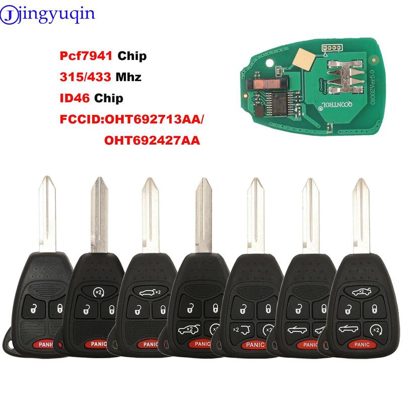 Jingyuqin-chave de controle remoto pcf7961/id46, chip pcf7961/id46 para chrysler 200/300/300c pt cruiser sebring para dodge ram e jipe