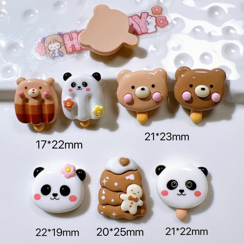Panda de dibujos animados de resina en miniatura, accesorios de dibujos animados en miniatura, accesorios de resina, decoración del hogar