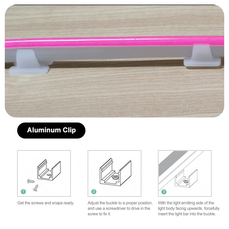 6mm 8mm 12mm LED Strip Fix clip connettore per il fissaggio 2835 luce al Neon 220V COB fibbia in plastica accessori flessibili di alta qualità