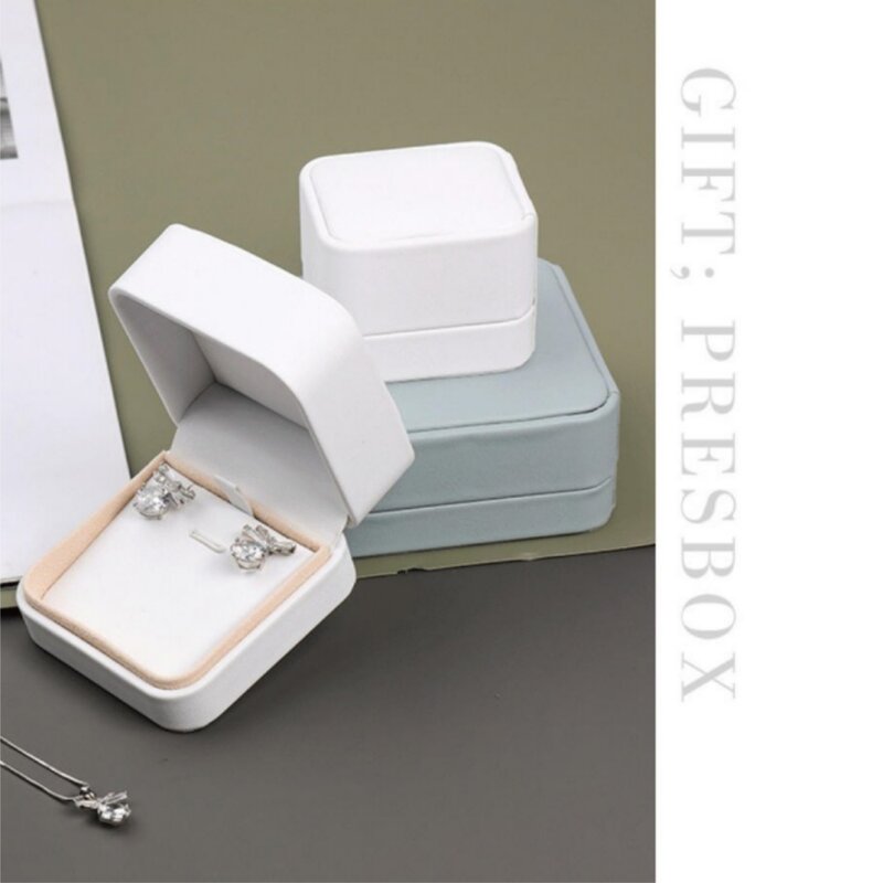 PU Jewelry Storage Box for Proposal Wedding Necklace Earring Ring Box Display Gift Box Fashion Jewelry Accessory Wholesale