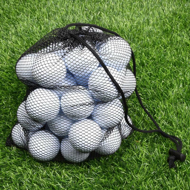 Sport netz Tasche Sport Mesh Netz Tasche schwarz Nylon Golf taschen 50 Golf Tennisbälle Aufbewahrung tasche kann 50 Golfbälle für Golfbälle halten