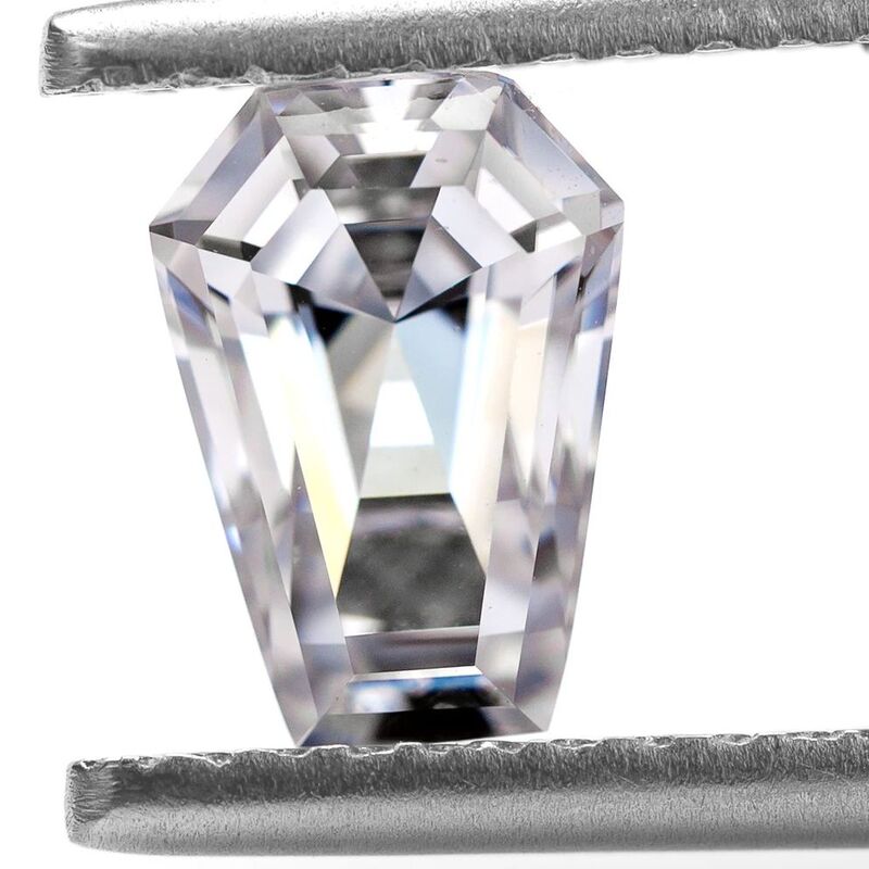 جهاز اختبار الماس المويسانيتي الأبيض الفائق ، قطع تابوت صغير الحجم ، مجوهرات معتمدة من GRA ، أحجار جانبية ، D vs1