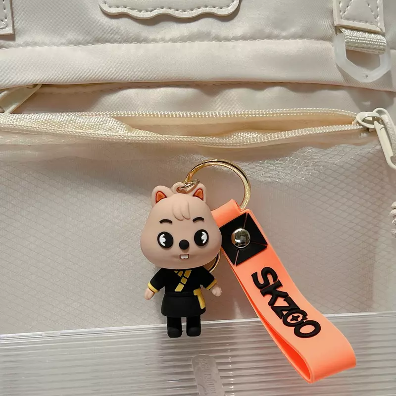 Cartoon Zoo Tier Anime Figur Schlüssel bund Auto Schlüssel Rucksack Kaninchen Anhänger Kpop Schlüssel bund Schmuck Zubehör Geschenke für Freunde
