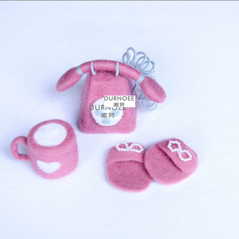 Wolvilt Pop Pasgeboren Fotografie Rekwisieten Handgemaakte Diy Vilten Kit Accessoires Baby Photoshoot Props Doll