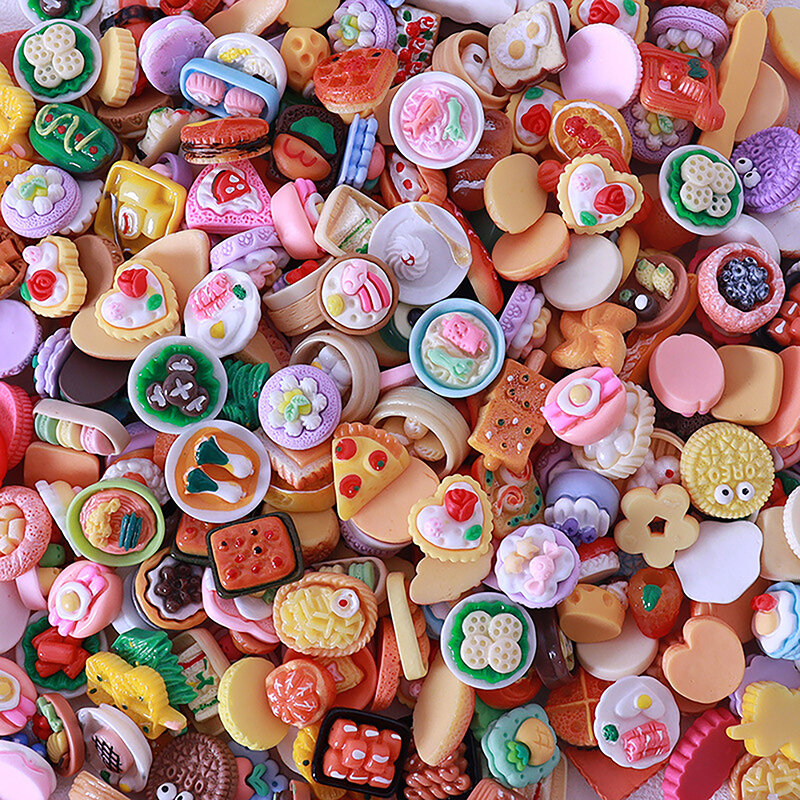 10 Stück Puppenhaus Mini Food Spielzeug Puppenhaus Küche Dekoration Puppenhaus Zubehör für Kinder so tun, als würden sie Spielzeug spielen