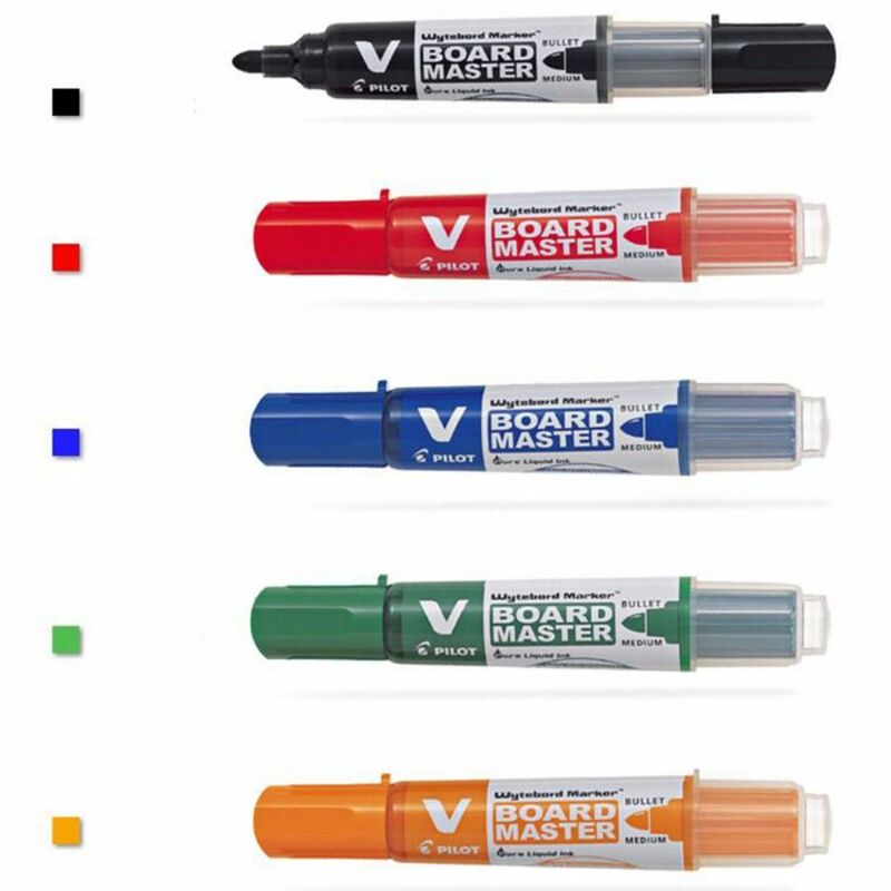 Pilot Whiteboard Marker Erasable 2.3mm Medium Bullet Marker Pen Large Capacity Refillable Liquid Ink Teacher Painting Supplies