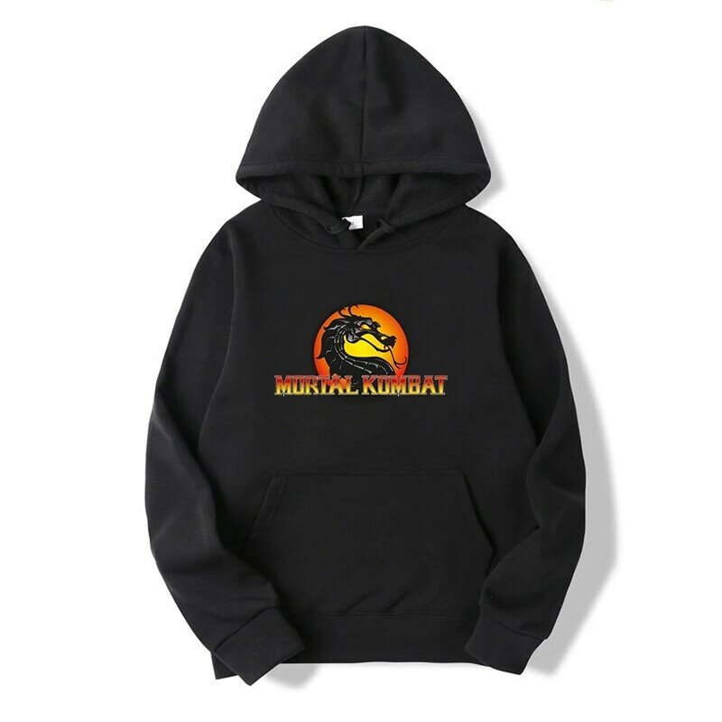 Mortal Kombat Fighting Games Men's Hoodie Men's and Women's Fashion Simple Long sleeved Pullover Street Trend Large Sweatshirt