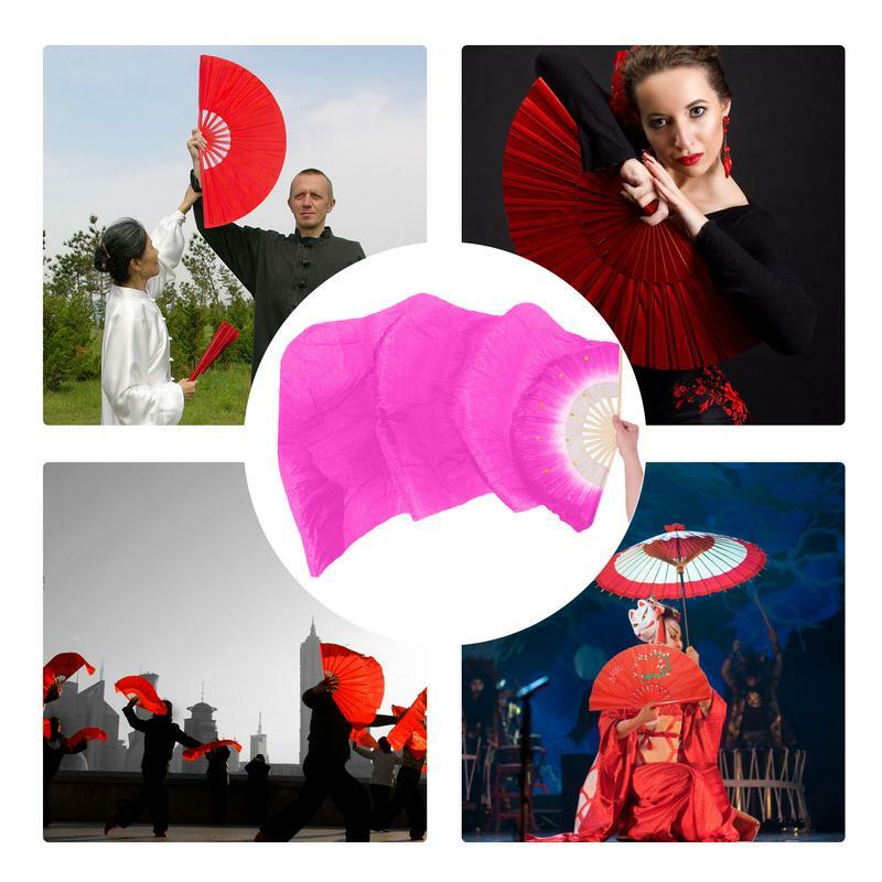 National Dance Fans 1.8Meters Long Belly Dance Fans With Thick Frame Colorful Beautiful Dancing Supplies Foldable Fan Veils For