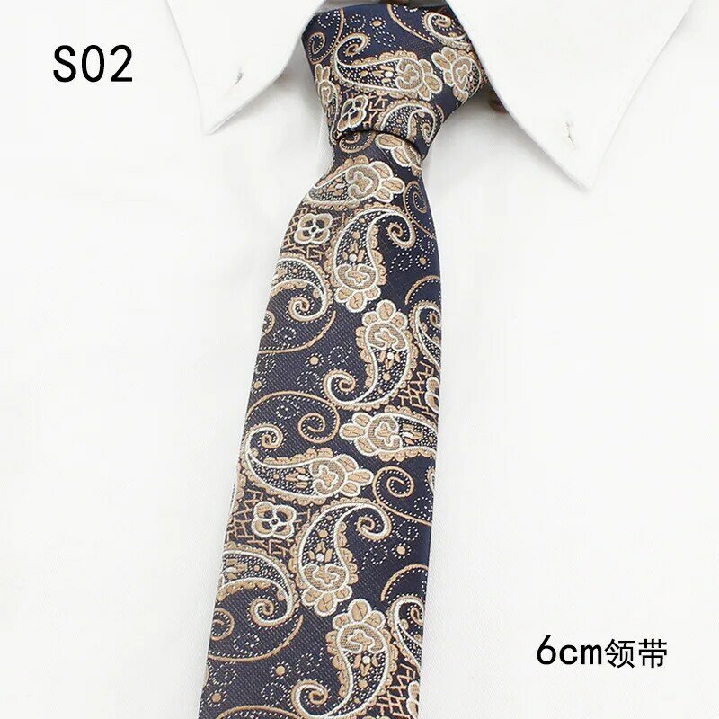 New Gray Red Men Polyester Striped Ties Skinny Paisley Neckties Plaid Corbata Neckwear  for Party 6CM St. Valentine's Day Work