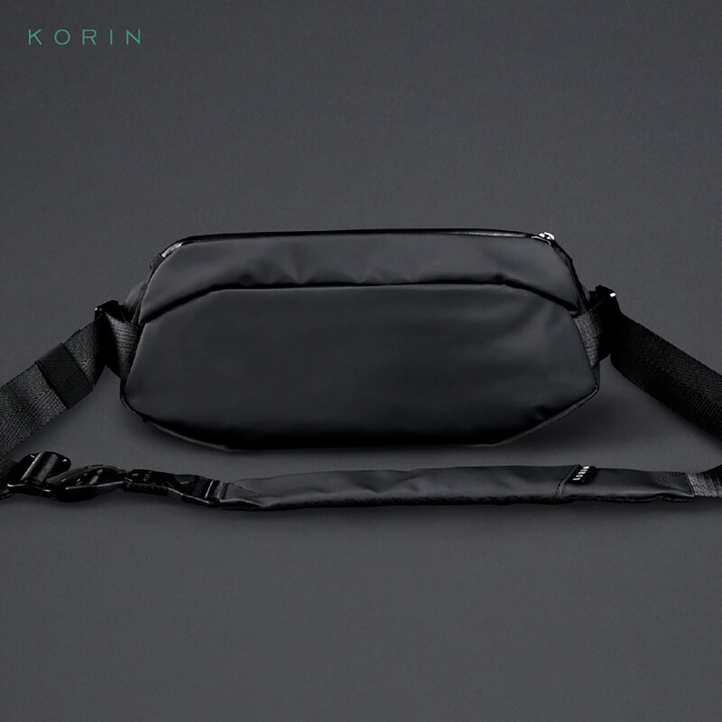 KORIN-bandolera de hombro para hombre, bolso de pecho minimalista de PU, repelente al agua, para viaje corto, 2022