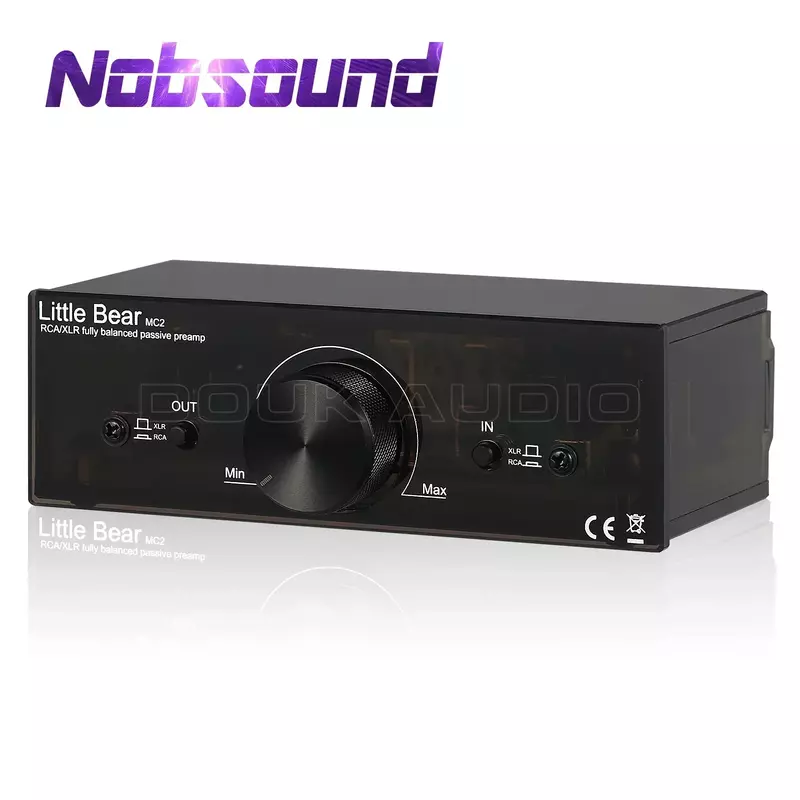 Nobsound Little Bear MC2 Fully Balanced Passive Preamp Pre-Amplifier XLR/RCA Controller Audio Signal Switcher