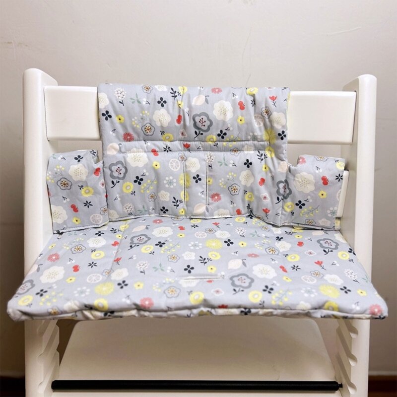 Cojín de lona lavable para silla alta, almohadillas de soporte para trona, accesorios de alimentación para niños y bebés, almohadilla de repuesto para silla