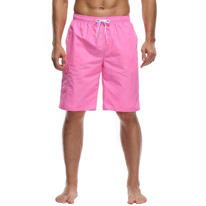 Summer Men'S Jogger Solid Knee Beach Pants Casual And Comfortable Shorts Outdoor Shorts Men'S Drawstring Cotton Linen Shorts