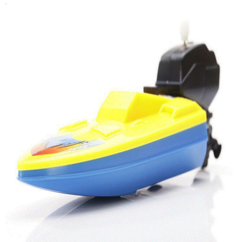 Bambini che giocano a galleggiante In acqua Classic Wind Up Toy Speed Boat Ship piccoli giocattoli a orologeria Steamboat