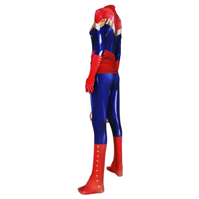 Captain Ms Carol Danvers Cosplay Costume Zentai Bodysuit Suit Superhero Halloween Jumpsuits