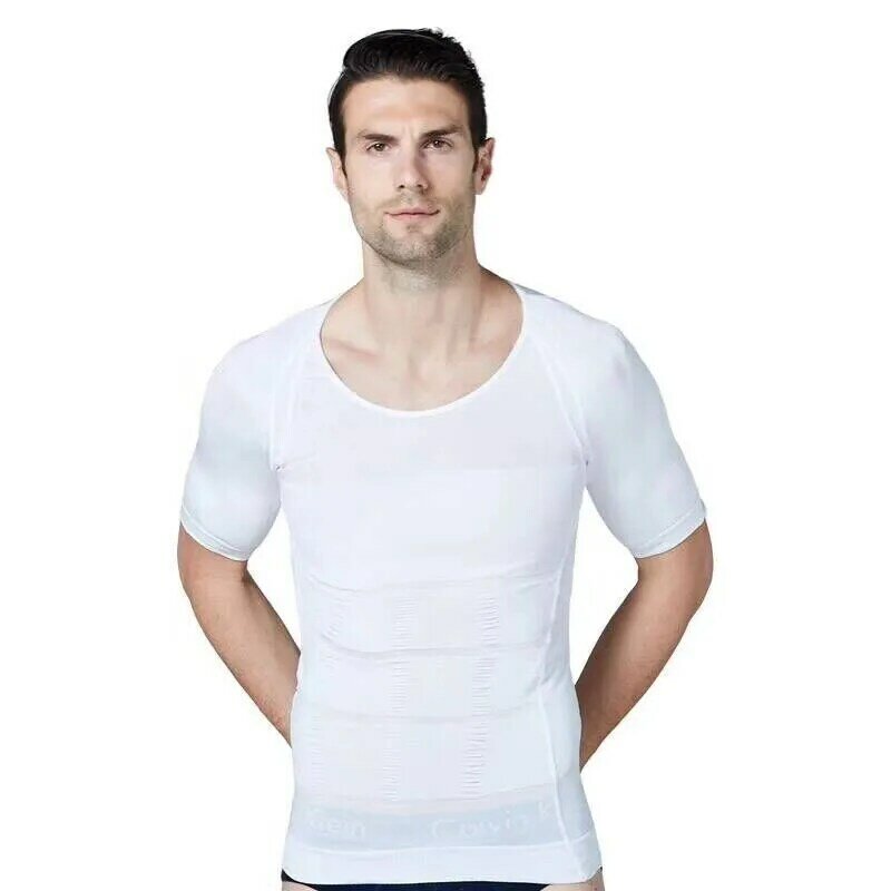 Shapers Men Summer Slimming Body  Shaper Waist Girdle Quick Dry Underwear Shirt Men's pro compression Vest