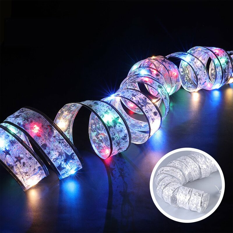 Ruban lumineux féerique de noël, 2M, guirlande lumineuse LED décorative pour arbre de noël, pour les fêtes de mariage