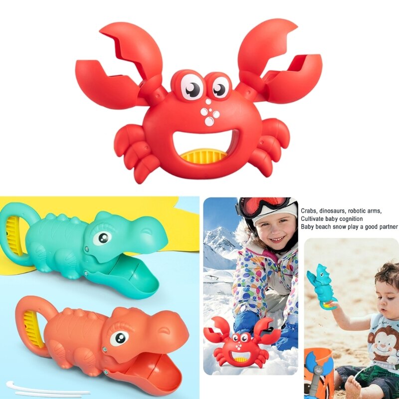 Beach Sand Toy Grabber Baby Bath Toy Cute Dinosaur Toy Animal Shape Claw Catcher Safe & Non-toxic Water Toy for Toddlers