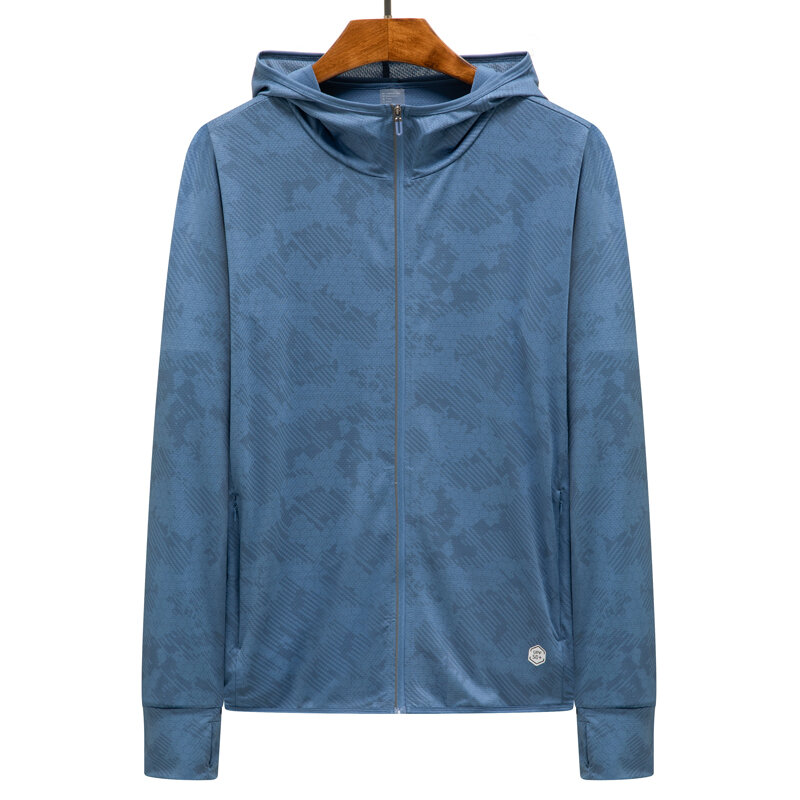 UPF50 + 자외선 차단 재킷, 야외 자외선 차단, 느슨한 통기성 카모 자전거 후드 코트, 다용도 남성용 바람막이 패션