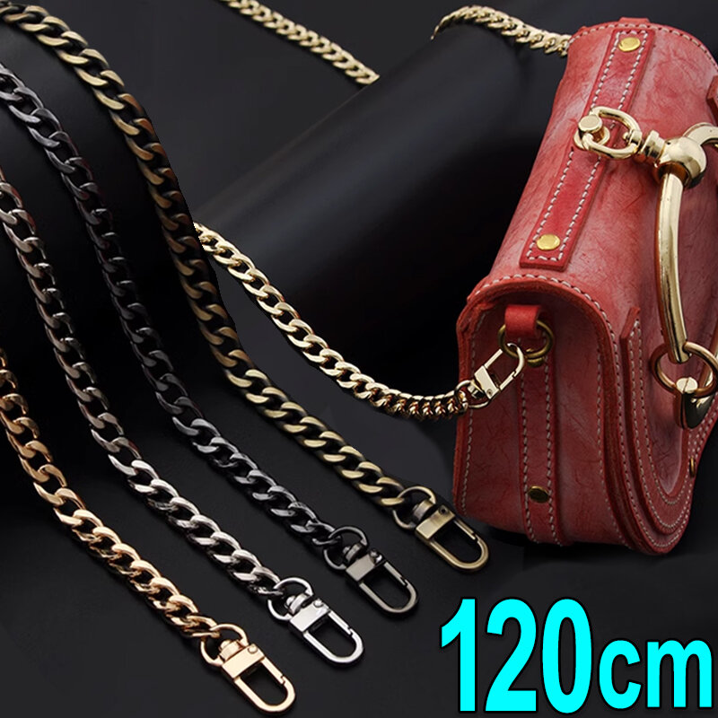 ハンドバッグ用メタル交換チェーン,ショルダーストラップ,クロスボディバッグ,高品質,DIY,バッグ,アクセサリー,120cm