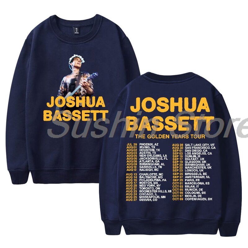 Joshua Bassett The Golden Years Tour 2024 Merch Crewneck Long Sleeve Streetwear Women Men Sweatshirt Fashion Clothes