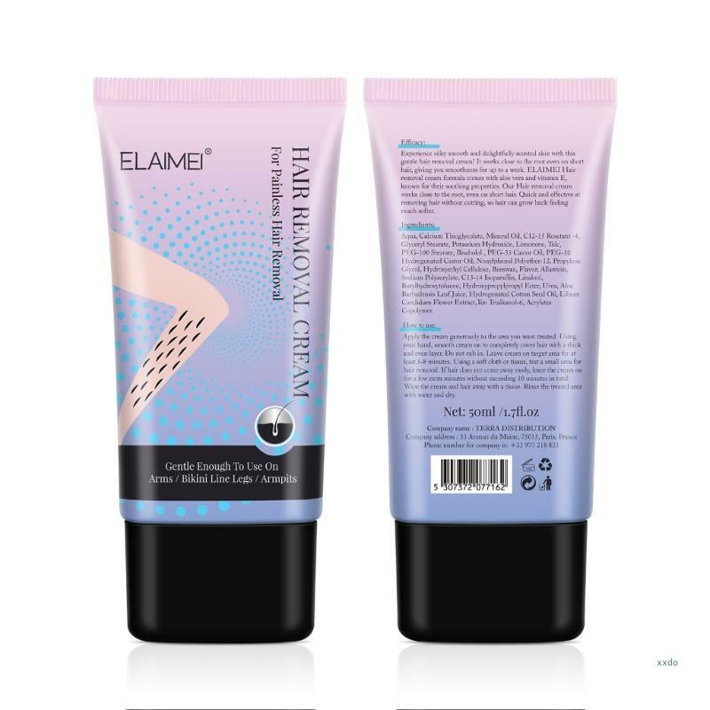 ELAIMEI  Hair Remover Cream Cool Summer Beach Vacation Travel Bikini Area Leg Arm Fast & Effective No Shaving