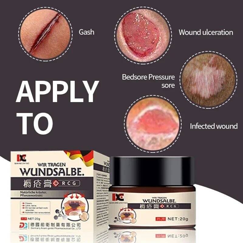 Germany Bedsores Treatment Skin Cream Wound Healing Myogenic Pressure Ulcer Decubitus Care Anti Bed Sore Medicine Ointment
