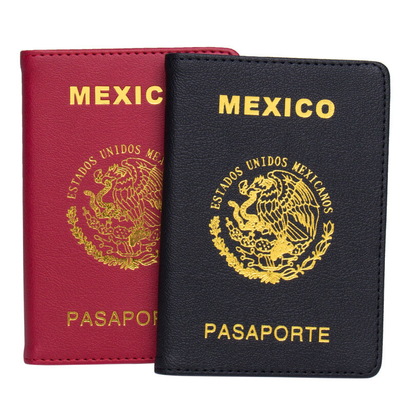 المكسيك غطاء جواز السفر توليف الجلود Estados Unidos Mexicanos وثيقة السفر واقية حامل بطاقة شهادة الرجال النساء