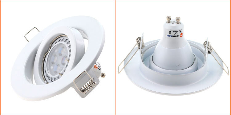 Gu10 Mr16 LED Ceiling Downlights Frame Recessed Round Rotatable Lamps Holder Double Ring LED Socket Base Spot Bracket Fitting