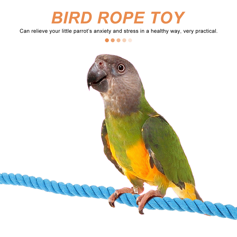 Bird Rope Perch Cotton Parrot Swing Standing Climbing Rope Toys Bird Chewing Toys Bird Cage Stand Pole Accessories