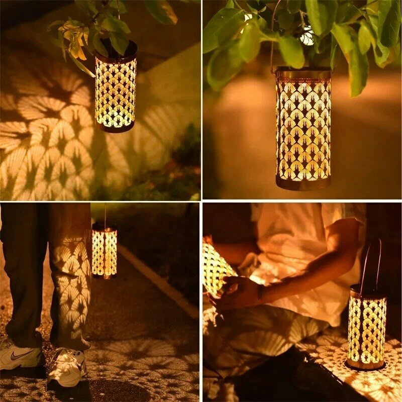 Lampy lampy ogrodowe na energię słoneczną zewnętrzne zasilane energią słoneczną wodoodporne dekoracyjna latarnia lampa artystyczna balkon zdobią świąteczna atmosfera lampę