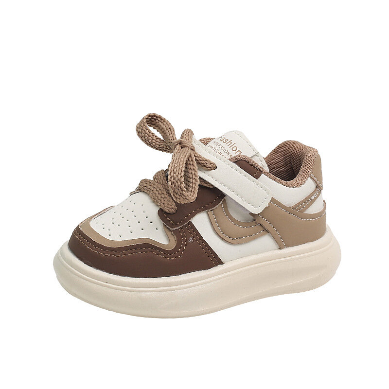 Sepatu kets tenis bayi, sepatu Sneakers olahraga kasual bayi laki-laki perempuan dengan tali 5 bintang