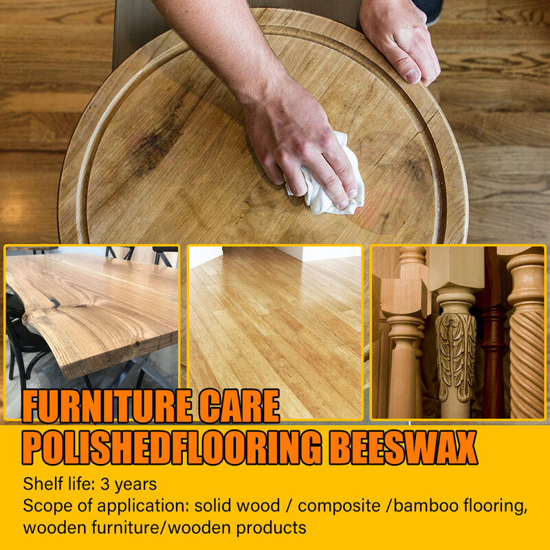 Furniture Polishing Beeswax Natural Beeswax Wood Seasoning Beewax Wooden Floor Cleaning Maintenance Polished Brighten Care Wax