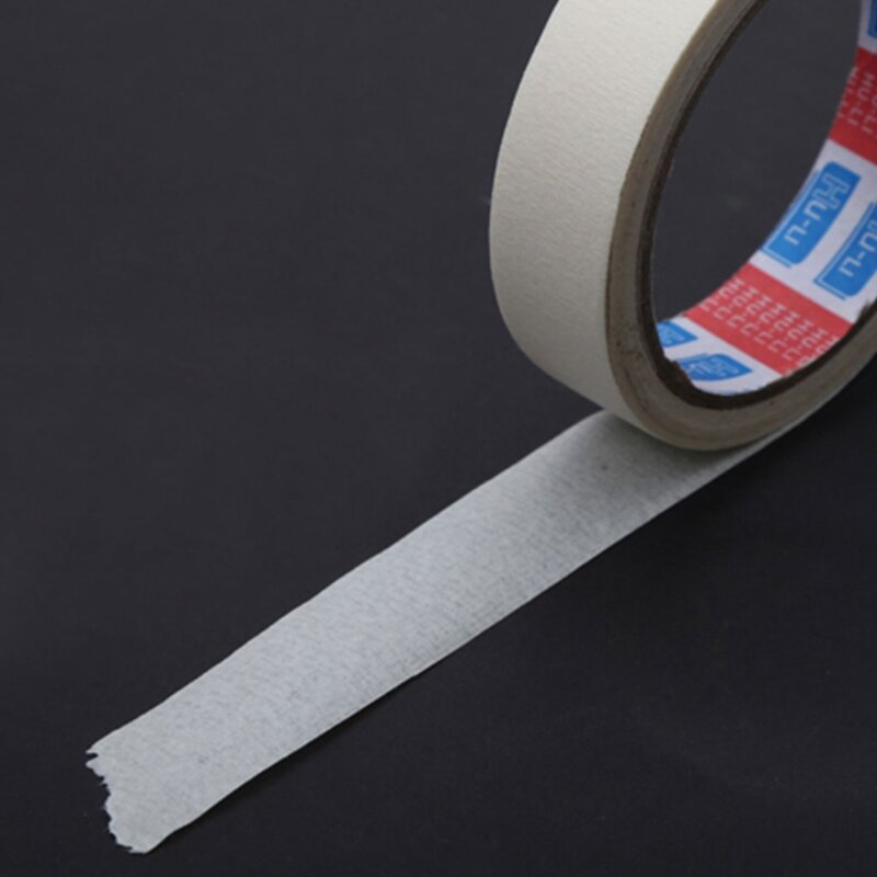Fita mascaramento semi crepe fita papel para rotulagem embalagem pintura fácil rasgar óleo resistente à água 14m
